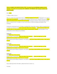 30 employment verification letter samples word pdf templatearchive