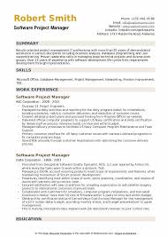 Technical project managers walk the line between project management and information technology. Software Project Manager Resume Samples Qwikresume
