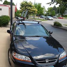 Honda fit roof rack kayak. 2001 Honda Accord With A Kayak Rack