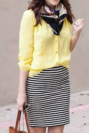 Black And White Striped Pencil Skirt Outfit Copy That Kendi Everyday Fashion Style Work Fashion