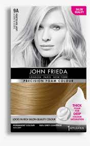Brunette hair, neutral skin tone. Precision Foam Colour A Sheer Light Ash John Frieda Medium Blonde Hair Dye Transparent Png 640x1042 Free Download On Nicepng