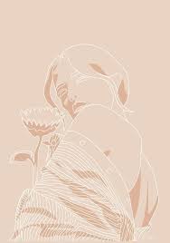 Ljuv Creme One Line Art Minimalism Minimalistic Art Modern Woman Art Printable Art In 2021 Abstract Line Art Art Wallpaper Art