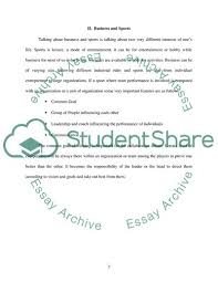 Sports are an integral part of human life. Teamwork Collaboration Vs Competition In Business Is Similiar In Essay