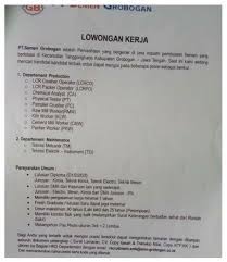 03 may 2021 sumber : Lowongan Kerja Sma D3 Pt Semen Grobogan September 2020 Rekrutmen Lowongan Kerja Cpns Bumn Bulan Agustus 2021