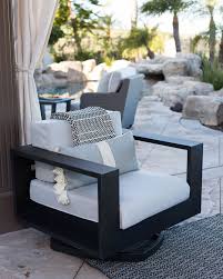 Modern Aluminum Swivel Chair In Black Modern Swivel Chair Patio Chairs Comfortable Seating