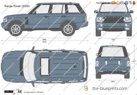 Turning radius of a 2007 land. Range Rover Vector Drawing