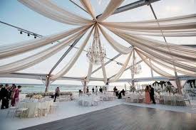 Voile Ceiling Drape Collection Destination Wedding Mexico Beach Wedding Reception Tent Wedding