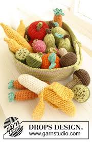 Corbeille De Fruits Et Legumes Crochetes En Drops Paris Lebensmittel Hakeln Obst Hakeln Drops Design