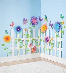Garden Fairy Wall Stickers Need To Find Out How To Make The Fence On The Cheap Garden Bedroom Kid Room Decor Paper Flowers