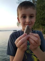 Rock hunting in Traverse City, Michigan, with kids