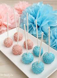 18 Cake Pops In Two Colors For Your Dessert Table Shelterness Cake Pops How To Make Gender Reveal Cake Pops Baby Shower Desserts