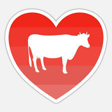 Kuh Kühe Geschenk Milch Kühe Bauernhof Herz' Sticker | Spreadshirt