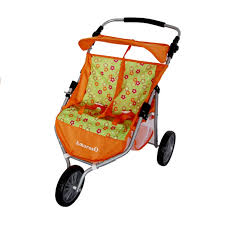 عربة أطفال توأم لعبة أطفال بمقعدين عربة أطفال بثلاث عجلات لعبة أطفال منزلية هدايا  عربة أطفال
