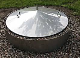 May have some scratches from handling.it is impossible beautiful metal conical shaped fire pit covers.ideal to keep out water,snow,yard debris,rodents,and of course to snuff out the fire. Stainless Steel No Rust Fire Pit Cover Fire Pit Spark Screen Outdoor Fire Pit Fire Pit Ring