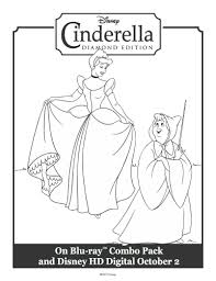 These spring coloring pages are sure to get the kids in the mood for warmer weather. Cinderella And Her Fairy Godmother Printable Coloring Sheet Mama Likes This