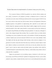 Culture of about education in philippines filipino culture places a high value on education. Position Paper Docx Position Paper About The Implementation Of Academic Freeze Across The Country The Coronavirus Diseases Covid 19 Pandemic Has Course Hero