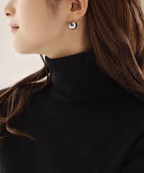 おしゃれ⭐︎ぷっくり 大玉ピアス 大ぶり 大きめ 丸 韓国 インポート きいろ