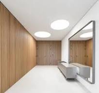 [Hot Item] Décoration de haute qualité mur Panneau mural à lattes en bois  de placage Pet couvrant MDF Panneau acoustique