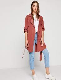 Terracotta Bir Trenckot Modeli Mi Ariyorsunuz Koton Un Terracotta Bayan Klasik Yaka Trenckot Modelini Incelemek Ve Satin Almak I Trenckot Manto Moda Stilleri