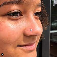 Fresh Nostril Piercing Adorned With A 3mm Swarovski Crystal Too From Invictus Bodyjewelry By Mollymaemoon Pi Pretty Ear Piercings Nose Piercing Piercing