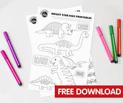 For boys and girls, kids and adults, teenagers and toddlers, preschoolers and older kids at school. Free Printable Dinosaur Coloring Pages Archives Bright Star Kids