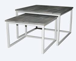 Couchtisch Cloe 2er Set Mangoholz Vintage Weiss Metall Gestell Weiss Couchtische Homestyle24 Net Mesas