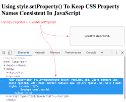 Always favor lowercase, for elements, for attributes and their values, for classes and ids. Using Style Setproperty To Keep Css Property Names Consistent In Javascript
