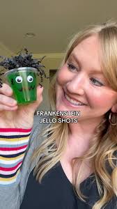 These Frankenstein Halloween Jello Shots are sure to be the hit of your  party! Full recipe is