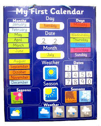Magnetic My First Calendar And Weather Chart Weather Chart Kids Calendar Magnetic Calendar