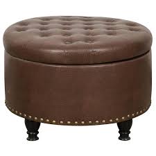 Our brown leather tufted ottoman offers the perfect finishing touch for your sitting area. Homefare Round Tufted Storage Ottoman In Espresso Brown Walmart Com Walmart Com