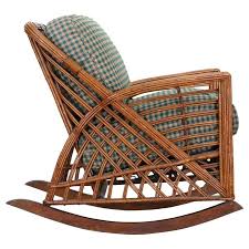 Cramer Art Deco Stick Reed Rattan Wicker Rocking Chair 1930s From A Unique Collection Of Antique And Wicker Rocking Chair Rocking Chair Rattan Rocking Chair