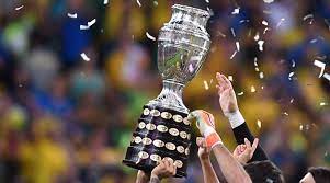 The copa américa trophy is a 9 kg 20 lb weight and 77 cm 30 in tall silver ornament with a 3 level wooden base which contains several plaques. Brazil To Host Copa America After Argentina Is Stripped Sports News The Indian Express
