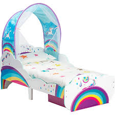 Weitere ideen zu kinder bett, kinderbett, kinderbett mädchen. Kinderbett De Luxe Unicorn Mit Regenbogen Inkl Beleuchtung 70 X 140 Cm Worlds Apart Mytoys