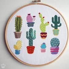 They're lovely to make and have around your home, and they also make fantastic gifts. Cactus Modern Cross Stitch Pattern Pdf Instant Download Cute Cross Stitch Succulents Cou Motifs De Couture Point De Croix Mignon Broderie Et Point De Croix