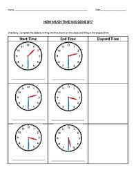 elapsed time to the half hour worksheets teaching resources tpt