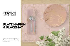 Download Plate Napkin And Placemat Mockups