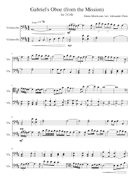 Gabriel S Oboe From The Mission Cello Duet Cello Sheet Music Cello Music Oboe