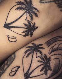 Matching Palm Tree Heart Tattoos Palm Tattoos Palm Tree Tattoo Palm Tree Tattoo Ankle