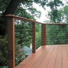 A simple, affordable cable railing option for the value conscious consumer: Diy Inexpensive Deck Rails Out Of Steel Conduit Easy To Do