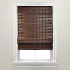 Woven Wood Bamboo Roman Shade Dark Walnut Wood Blinds Modern Blinds Blinds Design