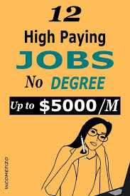 12 High Paying Jobs That Don T Require A Degree Incomefizo In 2020 Easy Online Jobs Online Jobs For Moms High Paying Jobs