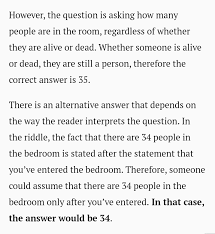 If there are 34 people in the bedroom, and you enter it and kill 30 of them… there are 35 people in the bedroom. If You Get This Question You Are A Critical Thinker Education 3 Nigeria