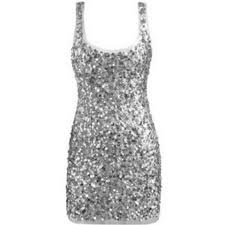 sale arden b silver sequin dress size m