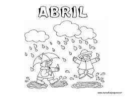 Abril Dibujos Para Colorear Meses Del Ano 04 Paginas Para Colorear Dibujos Para Colorear Caratulas Escolares
