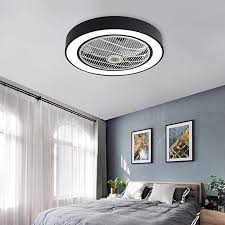 From light shield to ceiling, black flush mount ceiling fan is usually required height to ceiling is less than 35cm. 20 Ceiling Fan With Light Led Remote Control 3 Color Dimmable Invisible Bladeless Metal Acr Low Ceiling Bedroom Living Room Ceiling Fan Bladeless Ceiling Fan