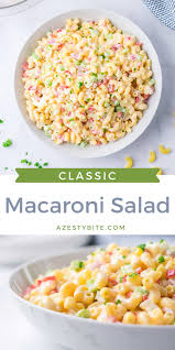 Classic Macaroni Salad Recipe Classic Macaroni Salad Macaroni Salad Yummy Salad Recipes