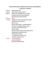 Selamat hari guru untuk seluruh guru di indonesia. Tentatif Program Sambutan Hari Guru Docx