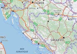 Piantine delle città, mappa stradale e mappa turistica di croazia, con gli alberghi, i siti turistici e i ristoranti michelin di croazia Mappa Michelin Croazia Viamichelin