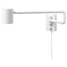 Lowest price in 30 days. Nymane Wall Lamp With Swing Arm White Ikea