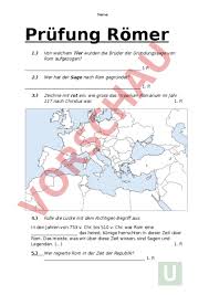 Arbeitsblatt Prufung Romer Geschichte Altertum